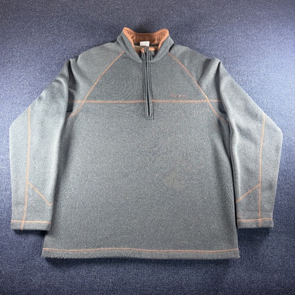 Columbia Other - Columbia Mens XL Gray Quarter Zip Fleece Pullover Sherpa Lined Collar Hiking